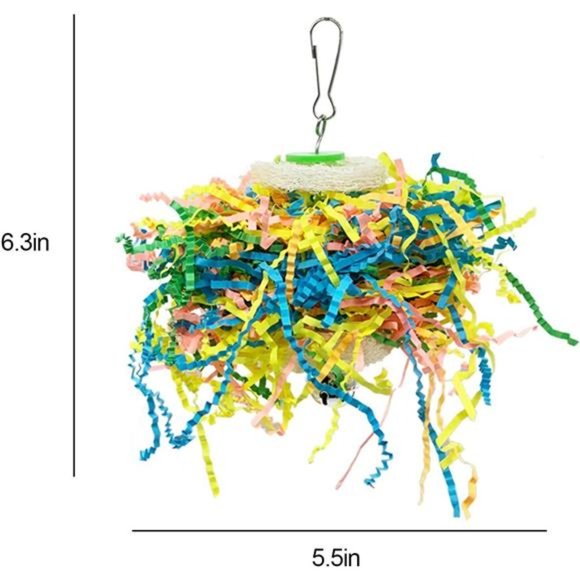 Bird Parrots Shredding Toys Parakeet Chewing Toys Bird Loofah Toys Parrot Cage - Picture 6 of 6